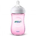 בקבוק נטורל Natural בינוני 260 מ״ל עם פיטמה 1m+ - ורוד Avent