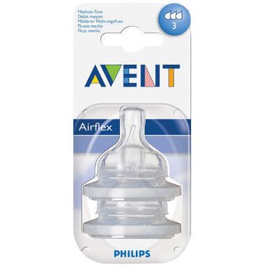 פטמה לבקבוק קלאסיק זרימה בינונית 3M+ Avent