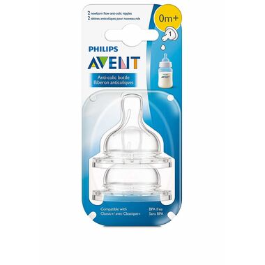 זוג פיטמות לבקבוק Anti-Colic / Classic+ קלאסיק / אנטי קוליק שלב 1 0m+ Avent