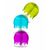 JELLIES צעצועי אמבט בצורת 9 מדוזות צבעוניות נדבקות Boon
