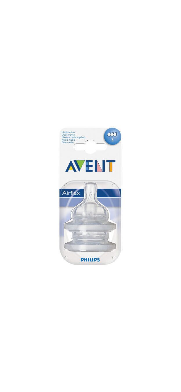 פטמה לבקבוק קלאסיק זרימה בינונית 3M+ Avent
