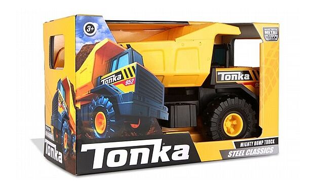 משאית עפר צהובה גדולה ממתכת tonka