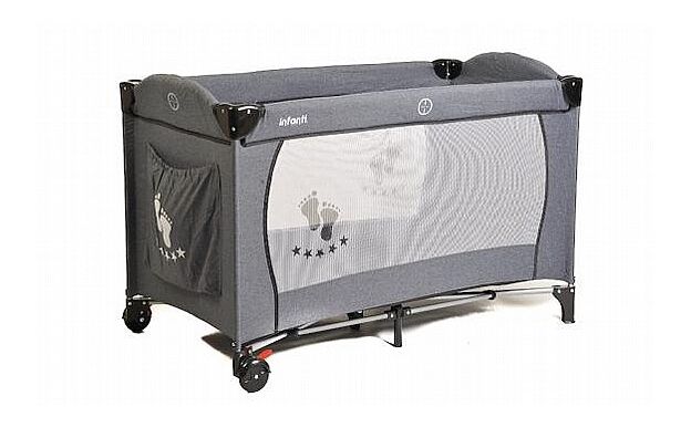 לול קמפינג ענק 2 ב1 גם עריסה פלטינום  INFANTI PLATINUM