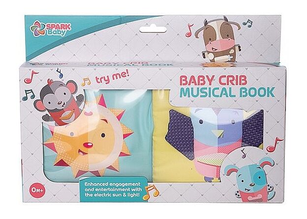 ספר בד אינטראקטיבי דו צדדי לתינוק – ספרק טויס SPARK TOYS