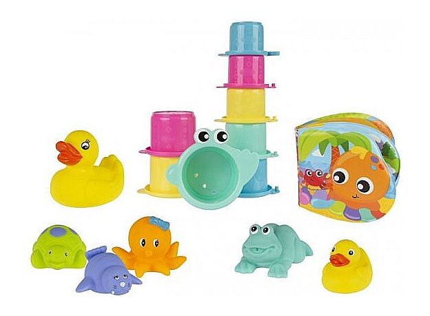 מארז מתנה לאמבטיה 15 חלקים מבית Playgro