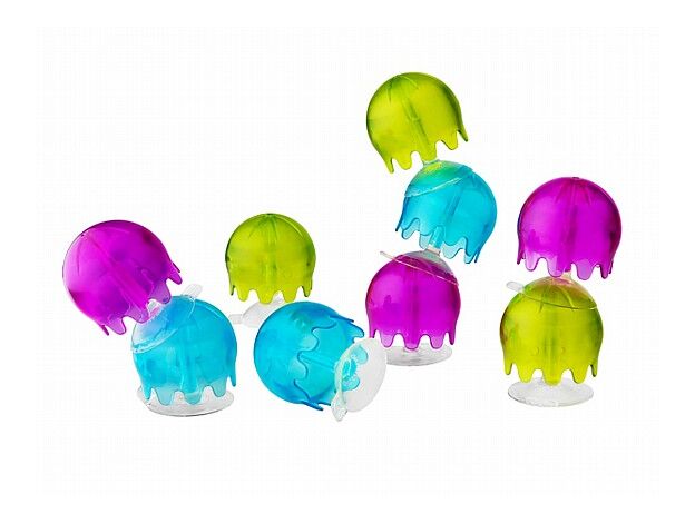 JELLIES צעצועי אמבט בצורת 9 מדוזות צבעוניות נדבקות Boon