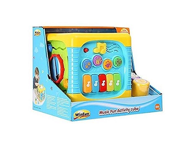 קוביית פעילות מוזיקאלית עם משחק התאם צורה Winfun