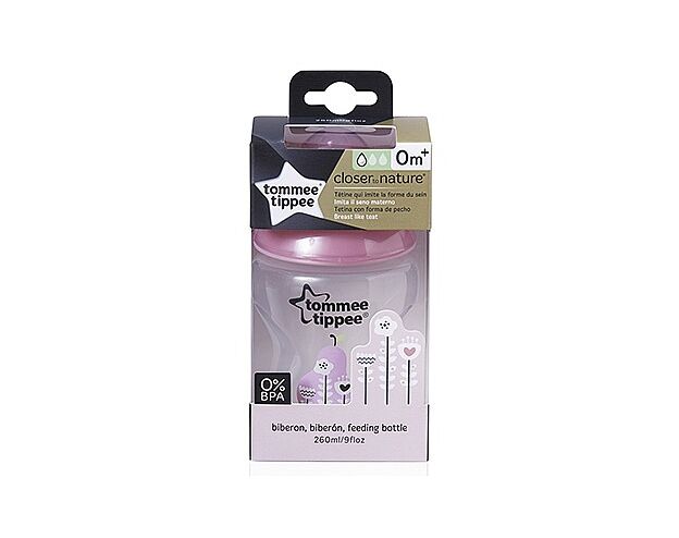 זוג בקבוק 260 מ"ל בנות הכי טבעי Tommee tippee