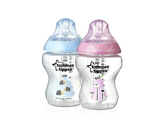 זוג בקבוק 260 מ"ל בנות הכי טבעי Tommee tippee