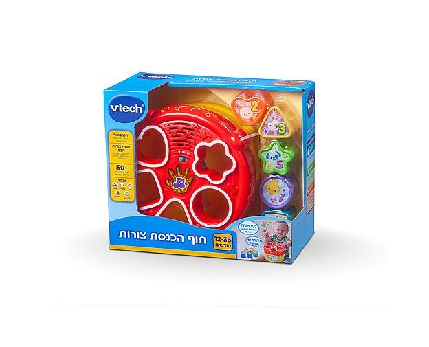 תוף הכנסת צורות - דובר עברית vtech
