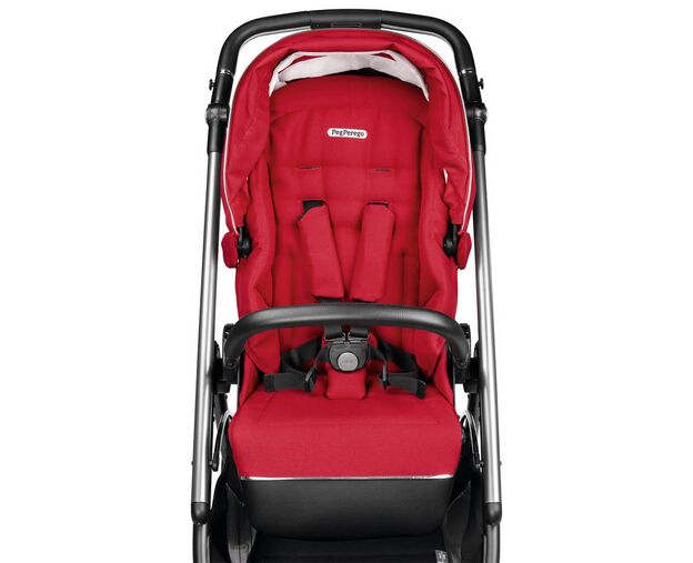 עגלה תינוק ולוצה Veloce 2024.1 הכוללת מנגנון קיפול ביד אחת - אדום Red Shine פג פרגו