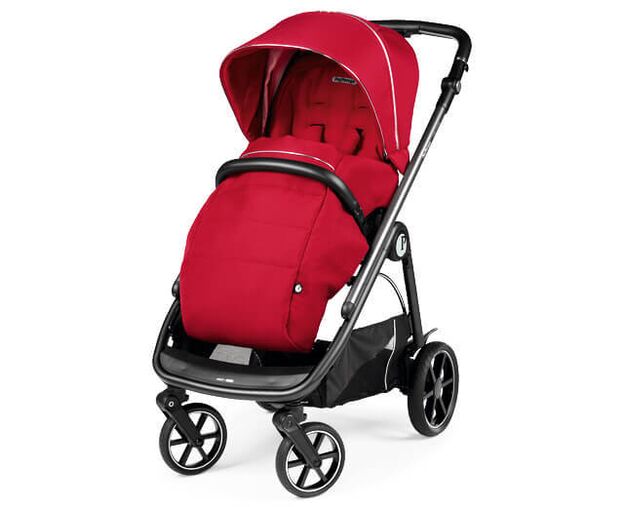 עגלה תינוק ולוצה Veloce 2024.1 הכוללת מנגנון קיפול ביד אחת - אדום Red Shine פג פרגו