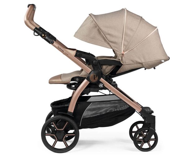 סט עגלה תינוק בוק פלוס עלית פרימיום Elite Premium 2021 - ורוד/זהב Mon Amour פג פרגו