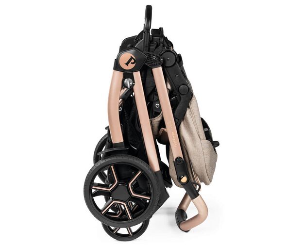 סט עגלה תינוק בוק פלוס עלית פרימיום Elite Premium 2021 - ורוד/זהב Mon Amour פג פרגו