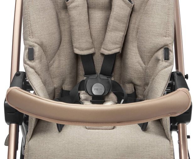 סט עגלה תינוק בוק פלוס עלית פרימיום Elite Premium 2021 - ורוד/זהב Mon Amour פג פרגו
