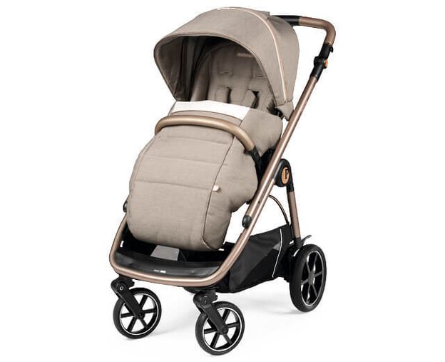 עגלה תינוק ולוצה Veloce 2024   1 הכוללת מנגנון קיפול ביד אחת - ורוד/זהב Mon Amour פג פרגו