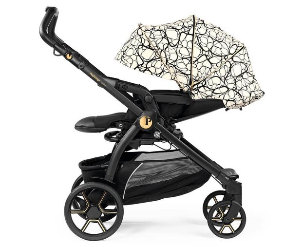 עגלה תינוק בוק פלוס עלית פרימיום Elite Premium 2021 - שחור/זהב Graphic Gold פג פרגו