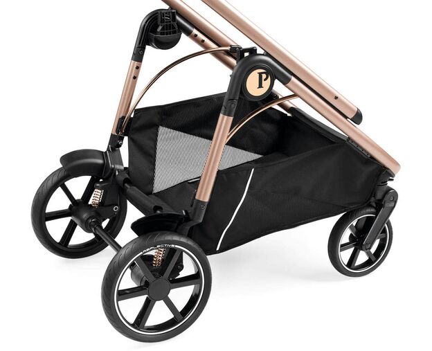 עגלה תינוק ולוצה Veloce 2024   1 הכוללת מנגנון קיפול ביד אחת - ורוד/זהב Mon Amour פג פרגו