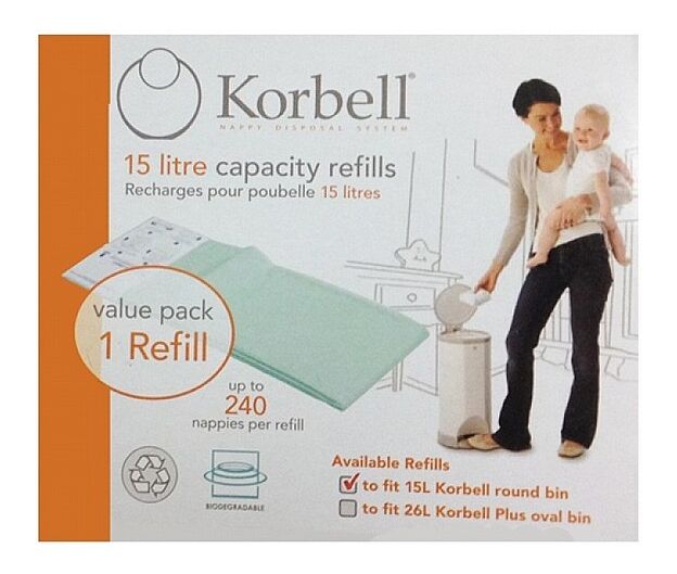 שקיות מילוי לפח חיתולים Korbell