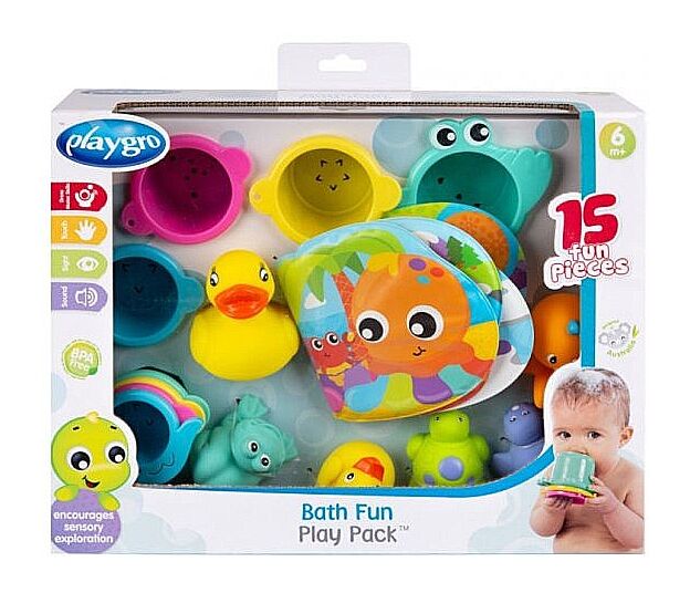 מארז מתנה לאמבטיה 15 חלקים מבית Playgro