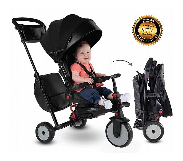 תלת אופן מתקפל 7 ב 1 דגם סמארטפולד SmartFold STR7 - שחור סמארט טרייק