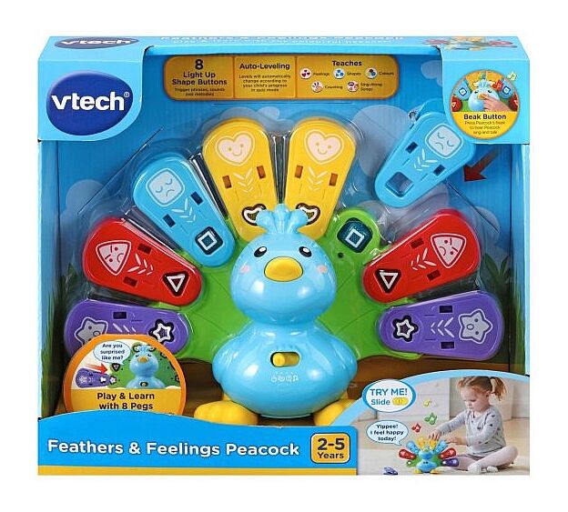 טווס נוצות ורגשות בעברית מבית VTech