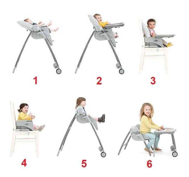 כיסא אוכל מולטיפלי 6 ב 1 multiply רב מצבי - צבע Cosy Spaces גואי