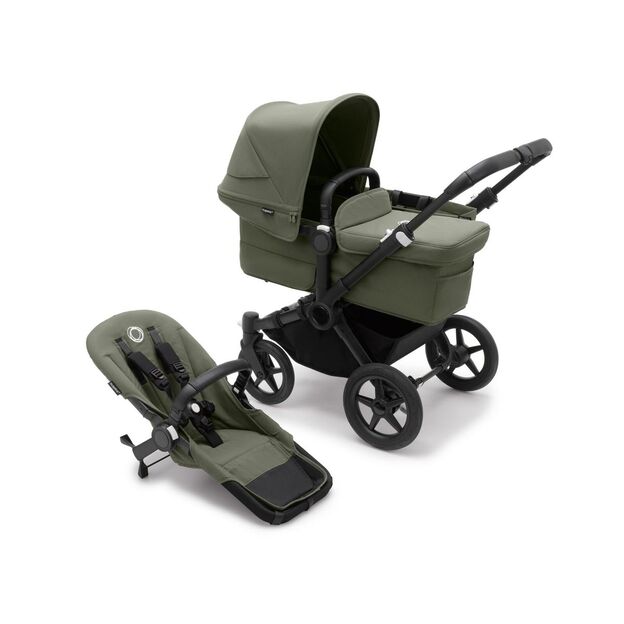 דונקי 5 מונו - שלד שחור ריפוד ירוק | Bugaboo Donkey Mono 5 - Forest Green