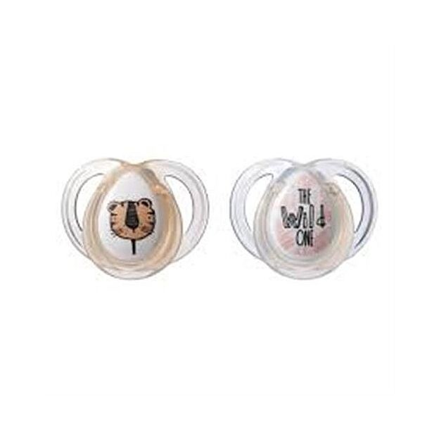 זוג מוצץ איורי חיות 0-6 הכי טבעי Tommee tippee
