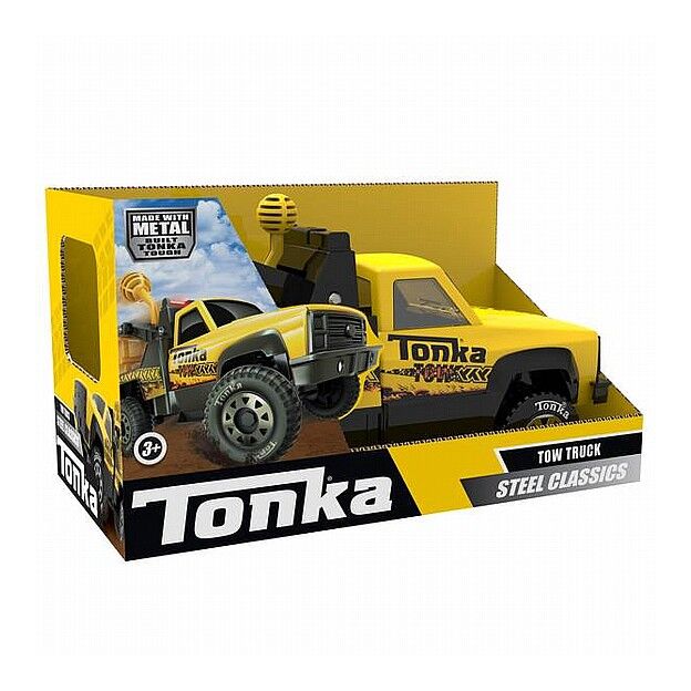 משאית שטח 4/4 לגרירה מתכת צהובה - TONKA