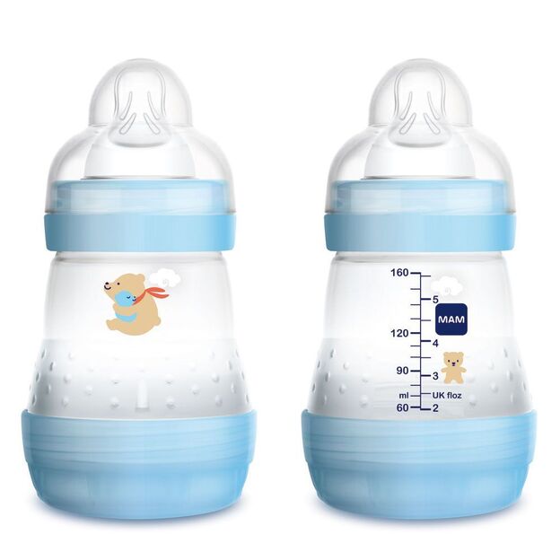 בקבוק אנטי קוליק לתינוק 160 מ״ל 0+ חודשים Easy Start - כחול Mam