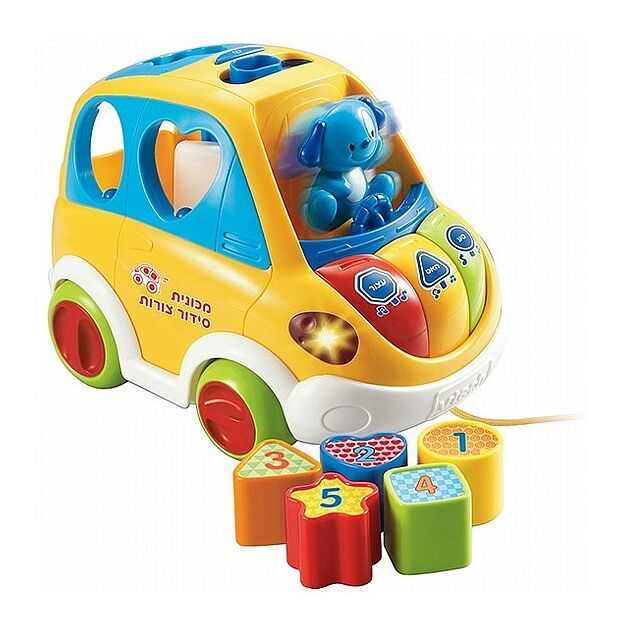 מכונית סידור צורות בעברית - Vtech