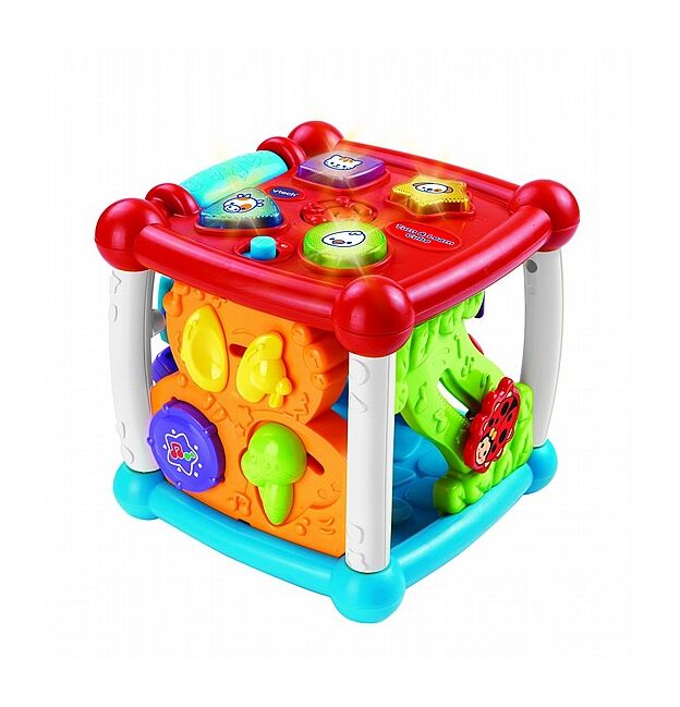 קוביית לימוד ופעילות מנגנת ומאירה בעברית -Vtech  VTH-0157