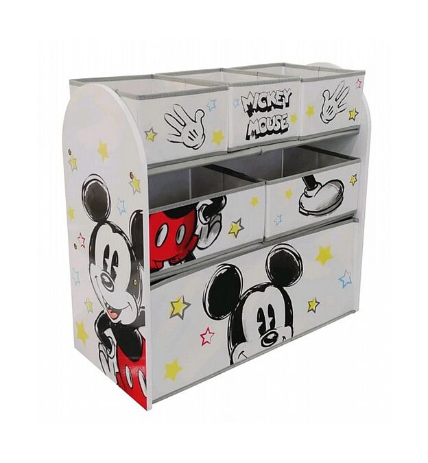 שידת אחסון (כוורת) מעץ הדפס דיסני 6 תאים רכים - disney
