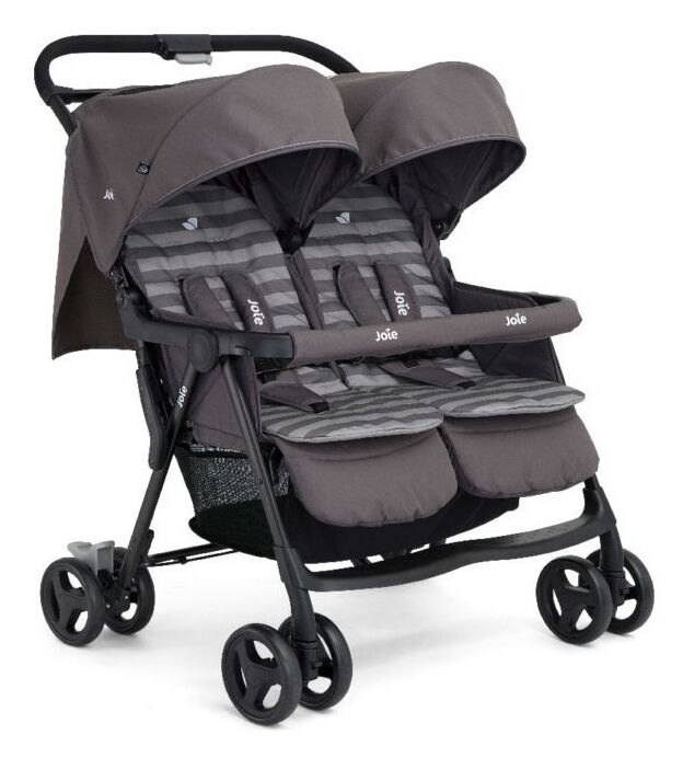 עגלת תאומים/אחים קלה במיוחד Aire Twin אייר טווין - Dark Pewter אפור גואי