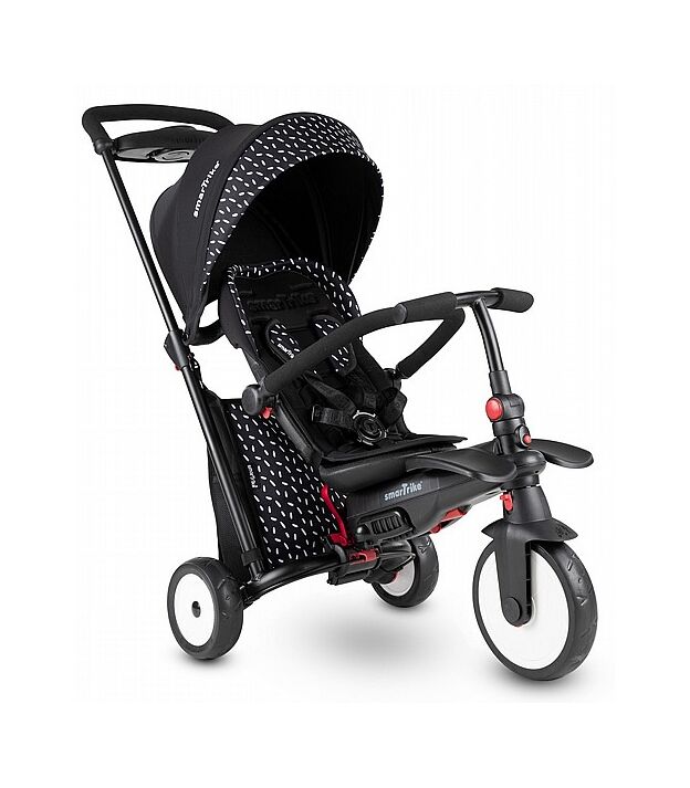 תלת אופן מתקפל סופר קומפקטי  סמארטפולד STR5 Smartfold דגם 2023 - שחור/לבן סמארט טרייק