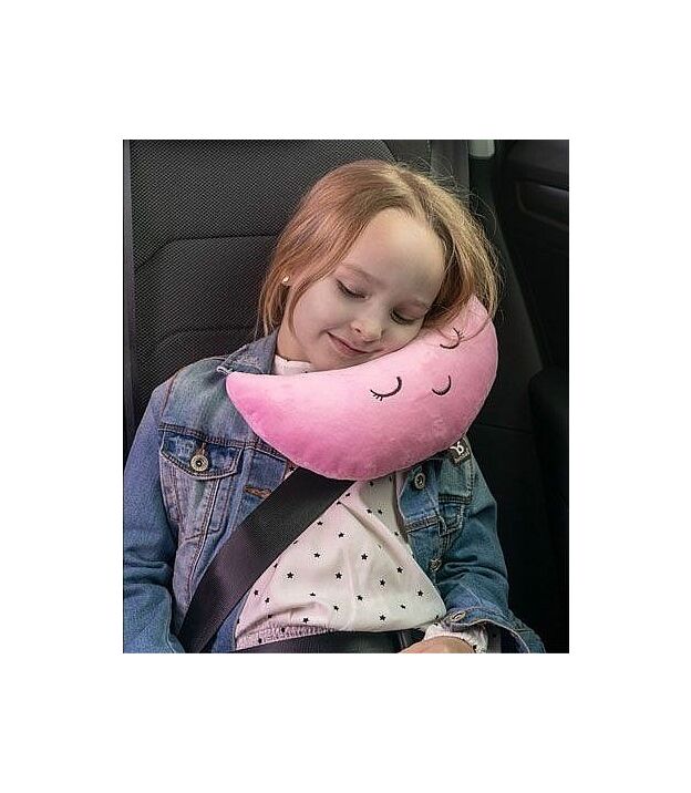 כרית תמיכה בצורת ירח MOONI למניעת שריטות מחגורת הרכב ולתמיכה בראש בזמן שינה