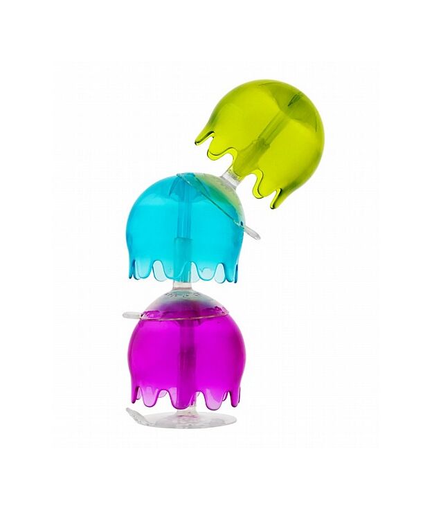 JELLIES צעצועי אמבט בצורת 9 מדוזות צבעוניות נדבקות Boon