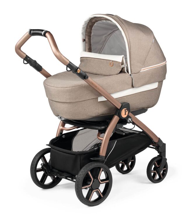 סט עגלה תינוק בוק פלוס עלית פרימיום Elite Premium 2021 - ורוד/זהב Mon Amour פג פרגו
