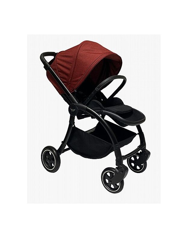 עגלה משולבת בייבי בוס בוב - קט baby-boss bobcat 2 שלד ניקל בד אפור