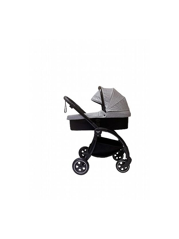 עגלה משולבת בייבי בוס בוב - קט baby-boss bobcat 2 שלד ניקל בד אפור