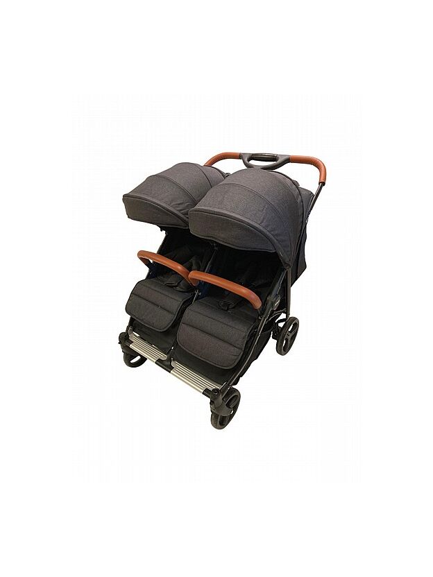 עגלת תאומים דובלו מבית אינפנטי צבע שחור INFANTI DOBLO