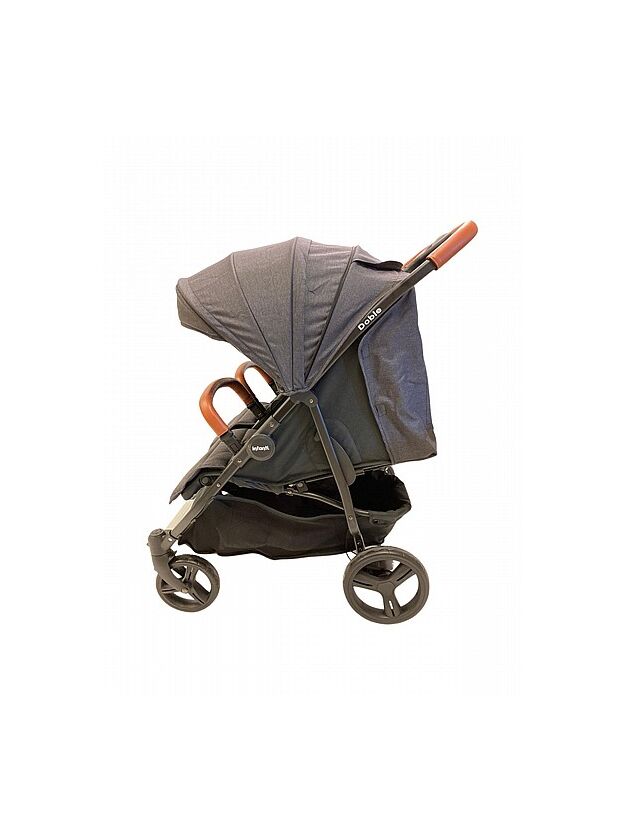 עגלת תאומים דובלו מבית אינפנטי צבע שחור INFANTI DOBLO