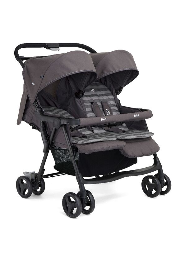 עגלת תאומים/אחים קלה במיוחד Aire Twin אייר טווין - Dark Pewter אפור גואי