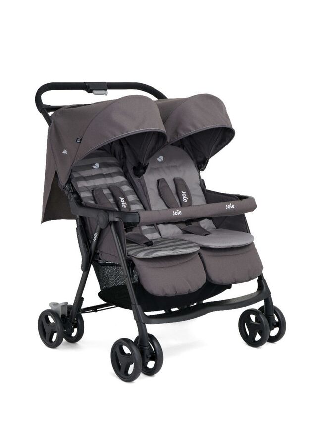 עגלת תאומים/אחים קלה במיוחד Aire Twin אייר טווין - Dark Pewter אפור גואי