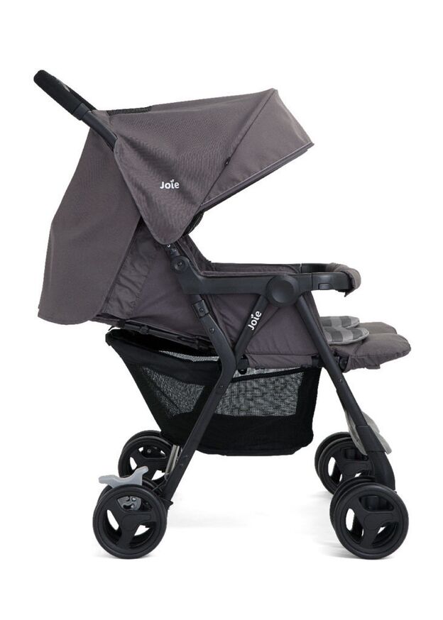 עגלת תאומים/אחים קלה במיוחד Aire Twin אייר טווין - Dark Pewter אפור גואי