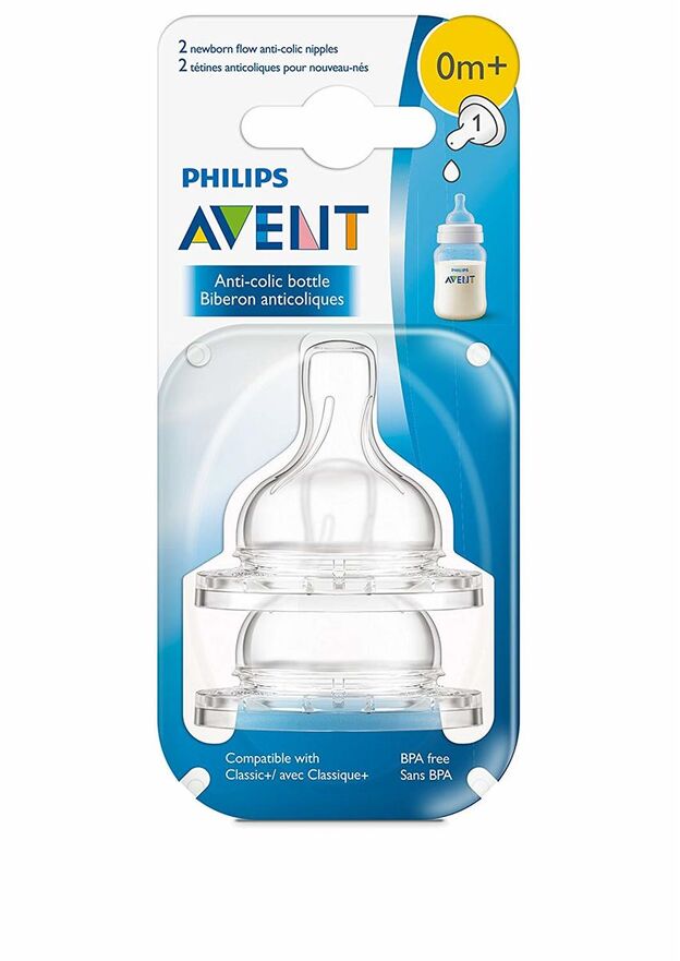 זוג פיטמות לבקבוק Anti-Colic / Classic+ קלאסיק / אנטי קוליק שלב 1 0m+ Avent
