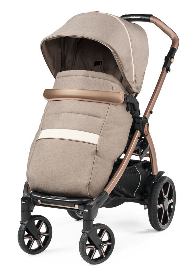 סט עגלה תינוק בוק פלוס עלית פרימיום Elite Premium 2021 - ורוד/זהב Mon Amour פג פרגו
